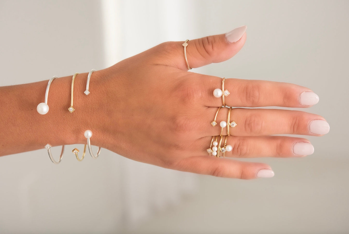 Lex Open Diamond Bangle Bracelet