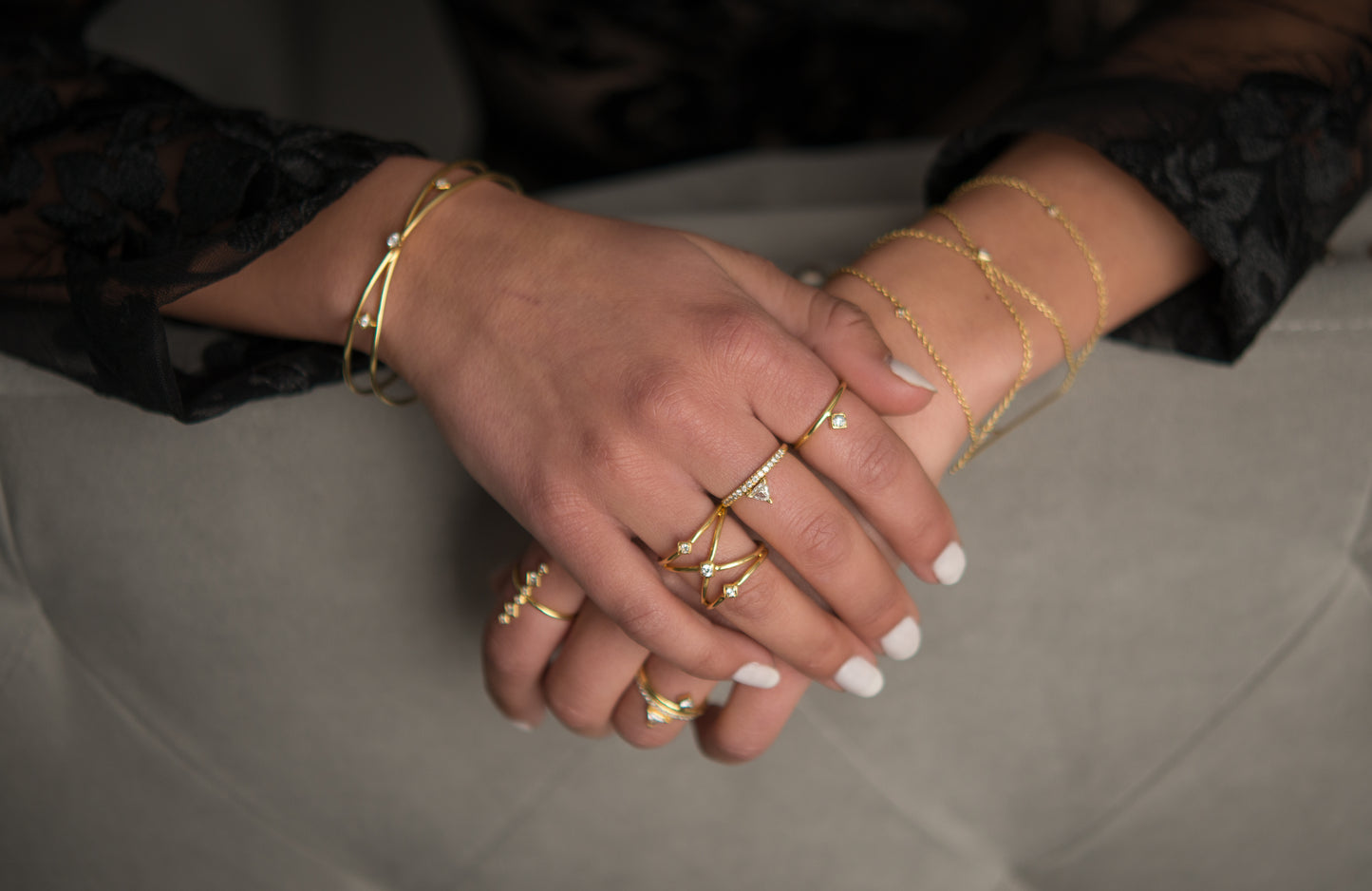 Lex Single Diamond Stackable ring