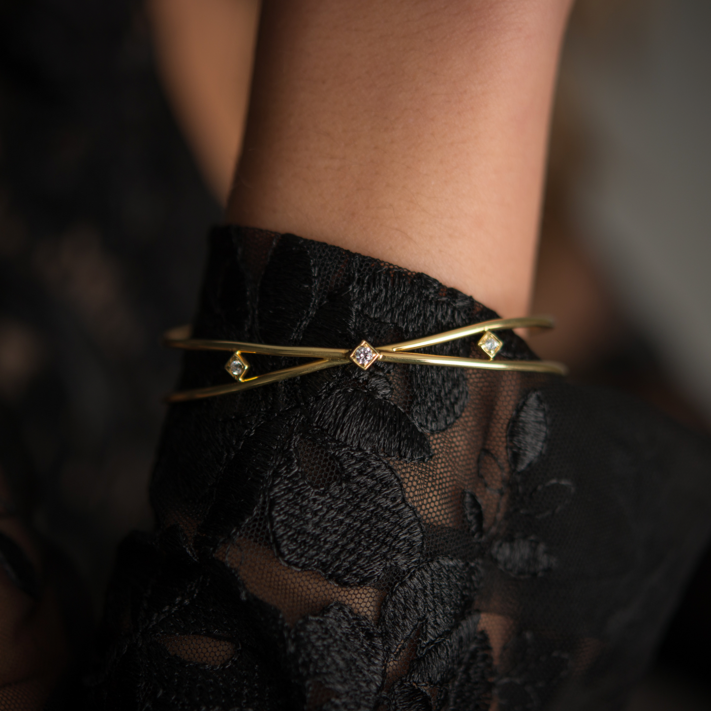 Diamond Lex "X" Cuff