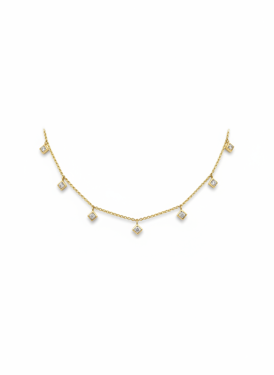 Lex Seven Diamond Motif Necklace