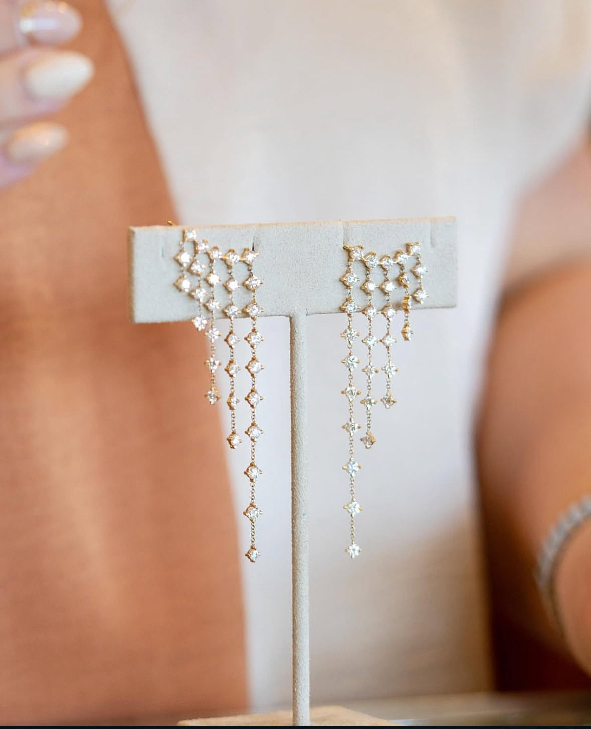 Diamond Flawless Chandelier Earclimber Earrings