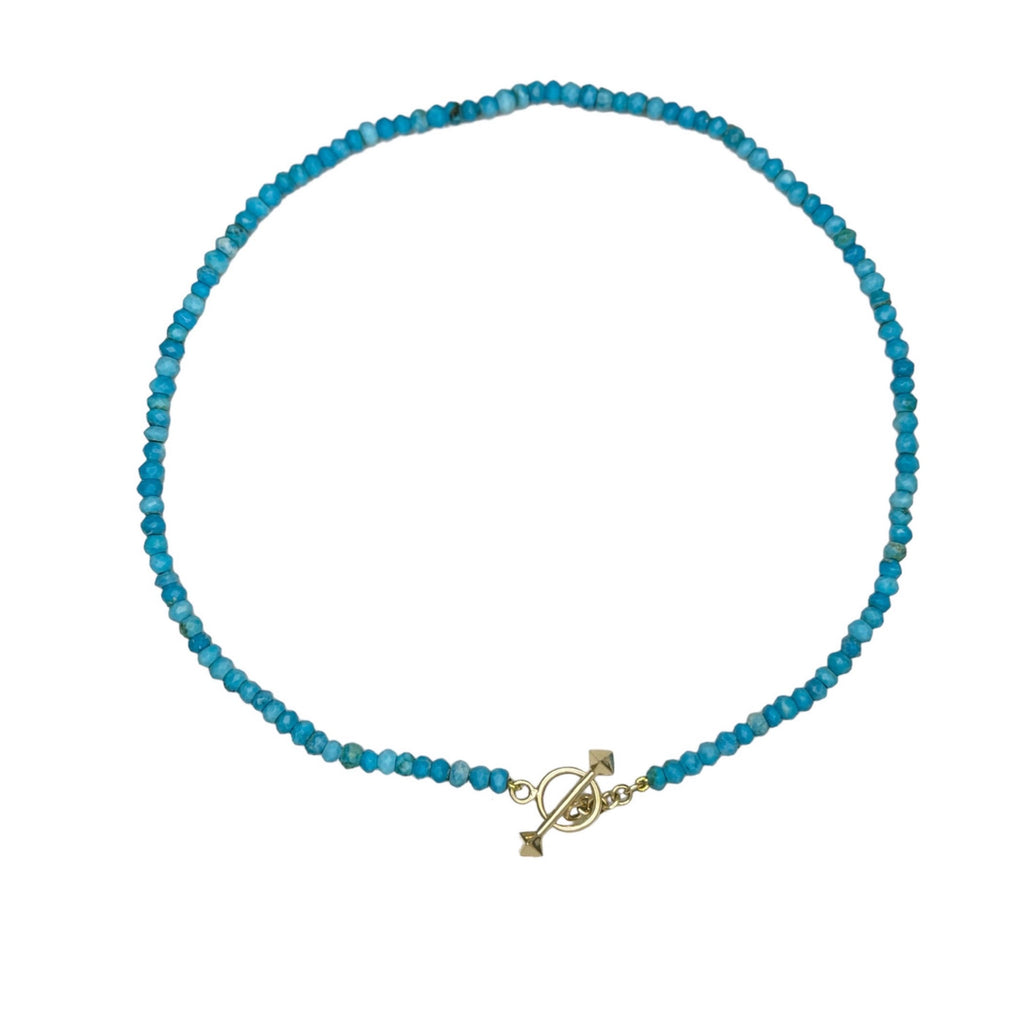 Turquoise Strand with Pyramid Toggle