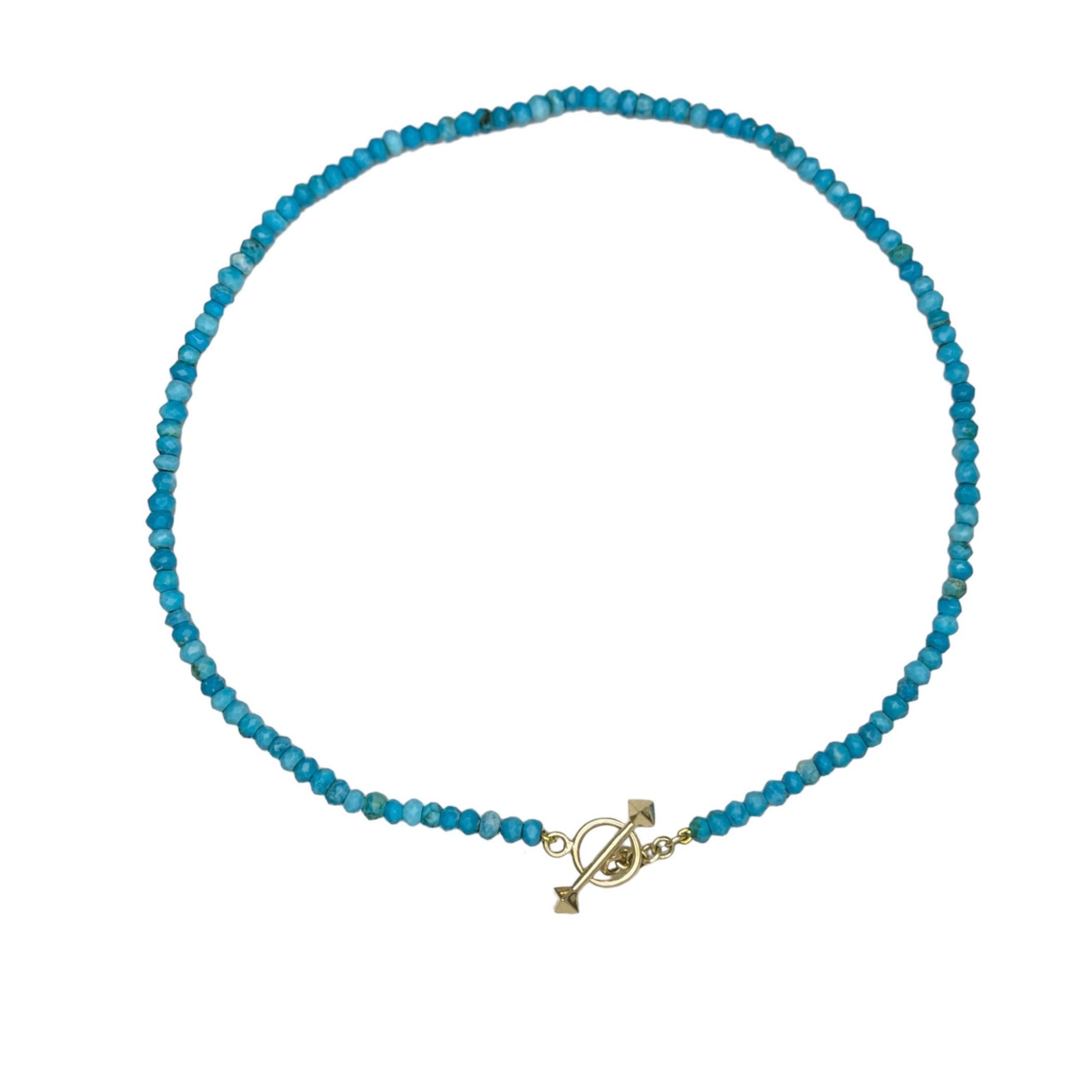 Turquoise Strand with Pyramid Toggle