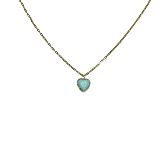 Sleeping Beauty Heart Necklace