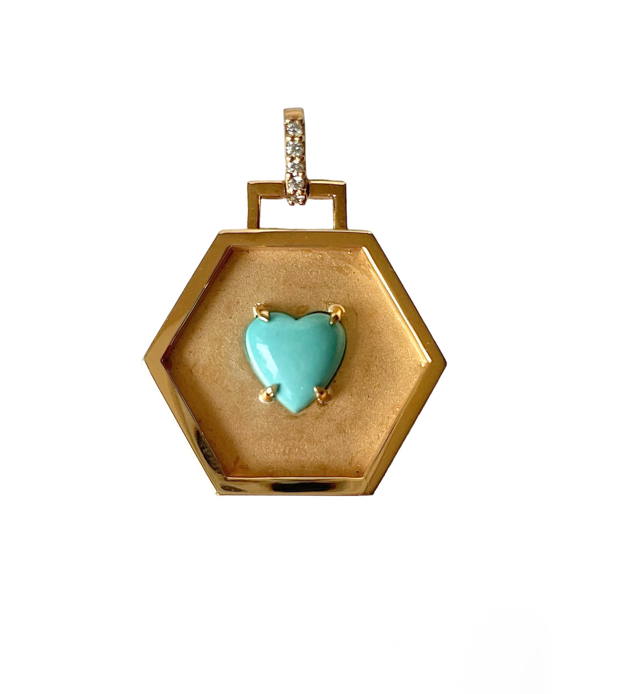 Sleeping Beauty Hexagon Pendant