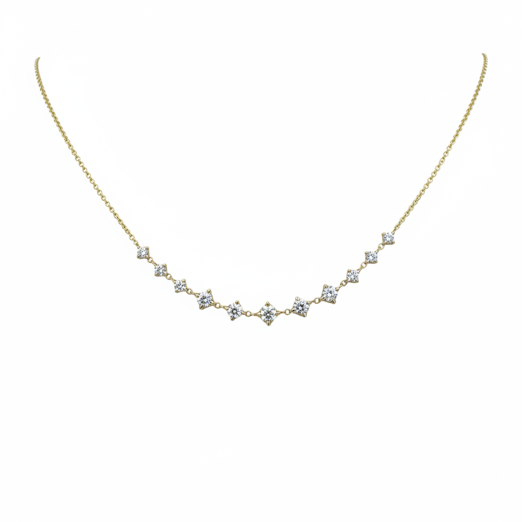 Flawless Graduated Diamond Necklace LG