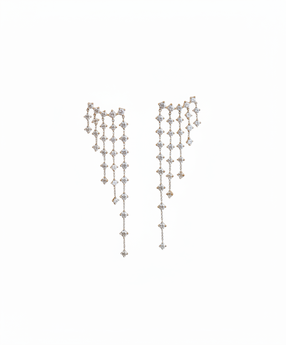 Diamond Flawless Chandelier Earclimber Earrings