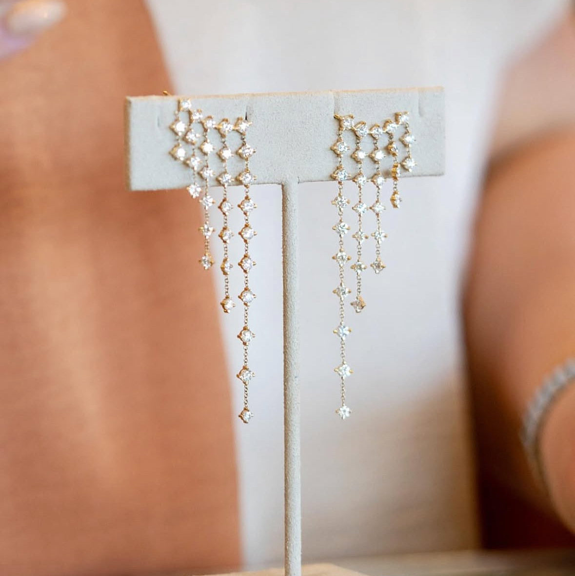 Diamond Flawless Chandelier Earclimber Earrings