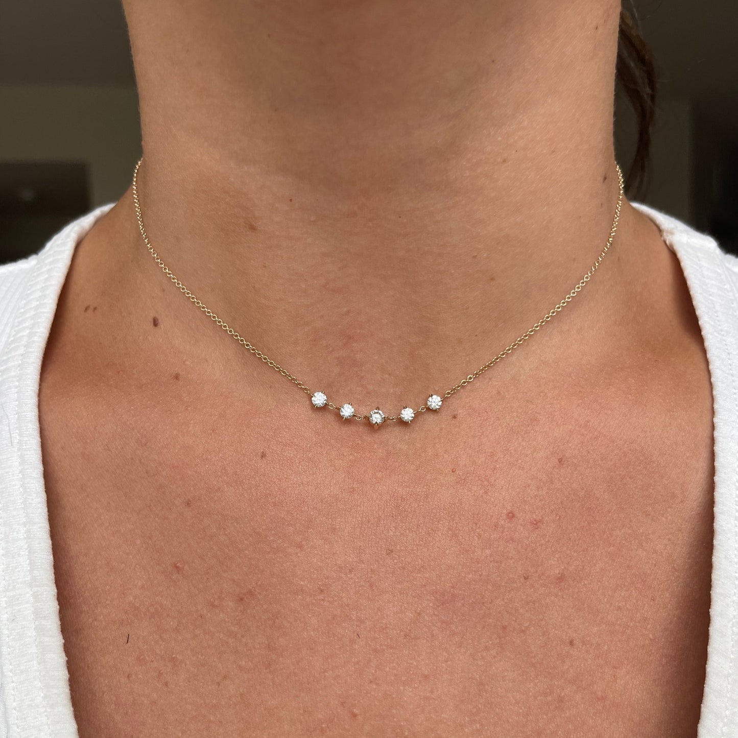 Flawless Graduated Diamond Necklace Small