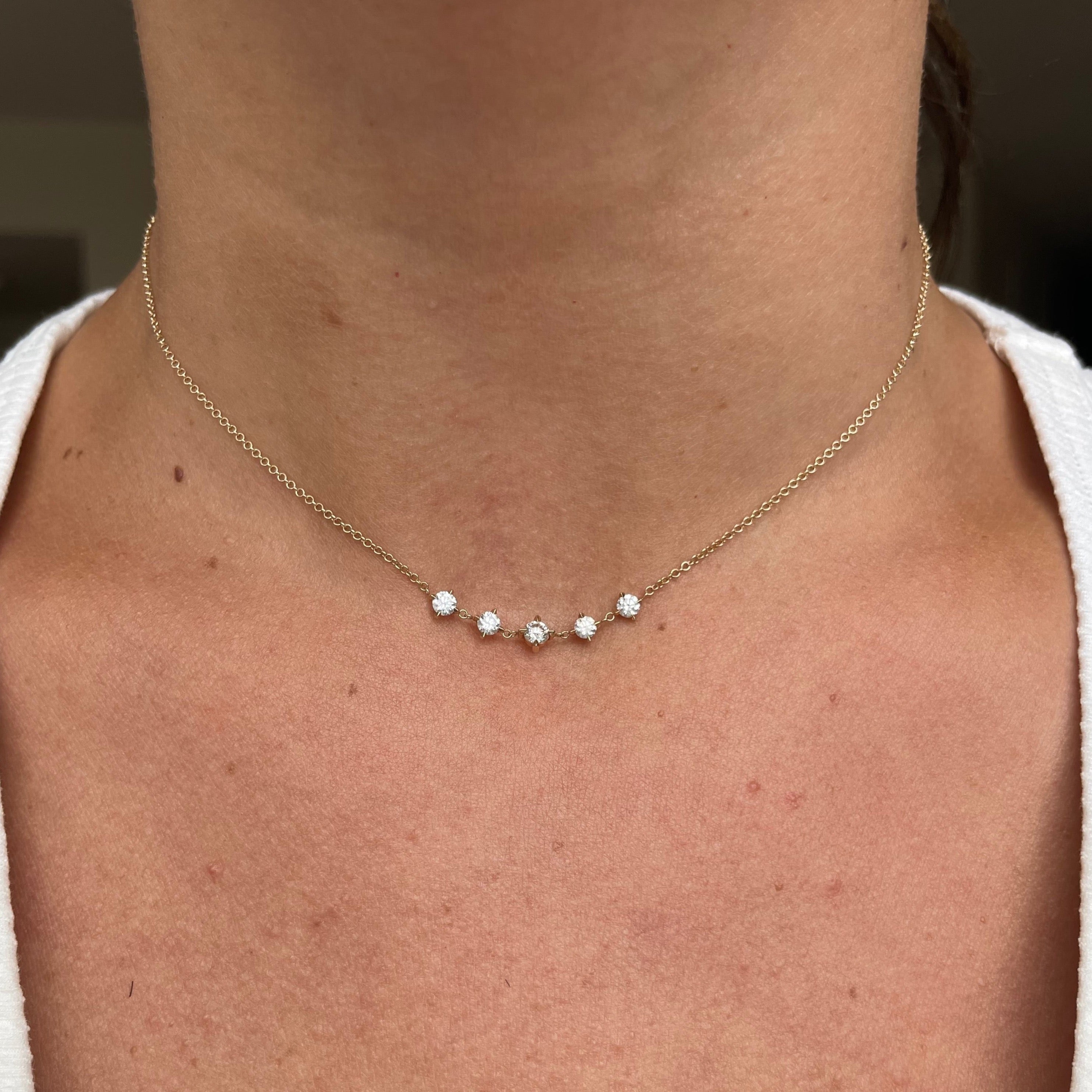 Flawless Graduated Diamond Necklace Small