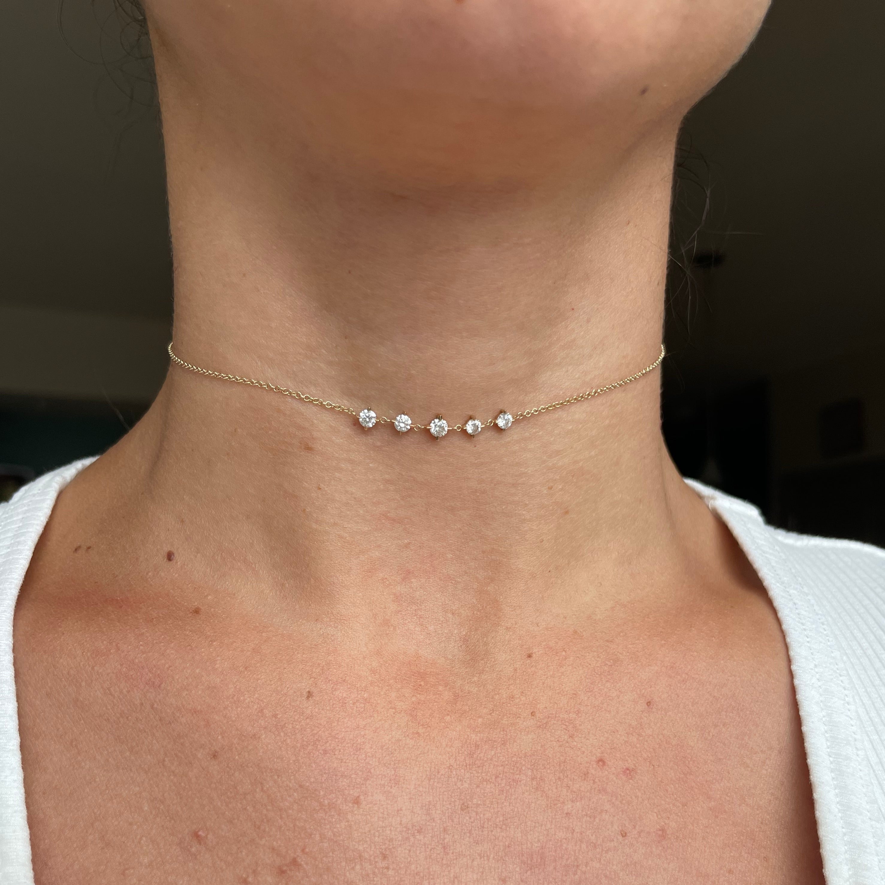 Flawless Graduated Diamond Necklace Small