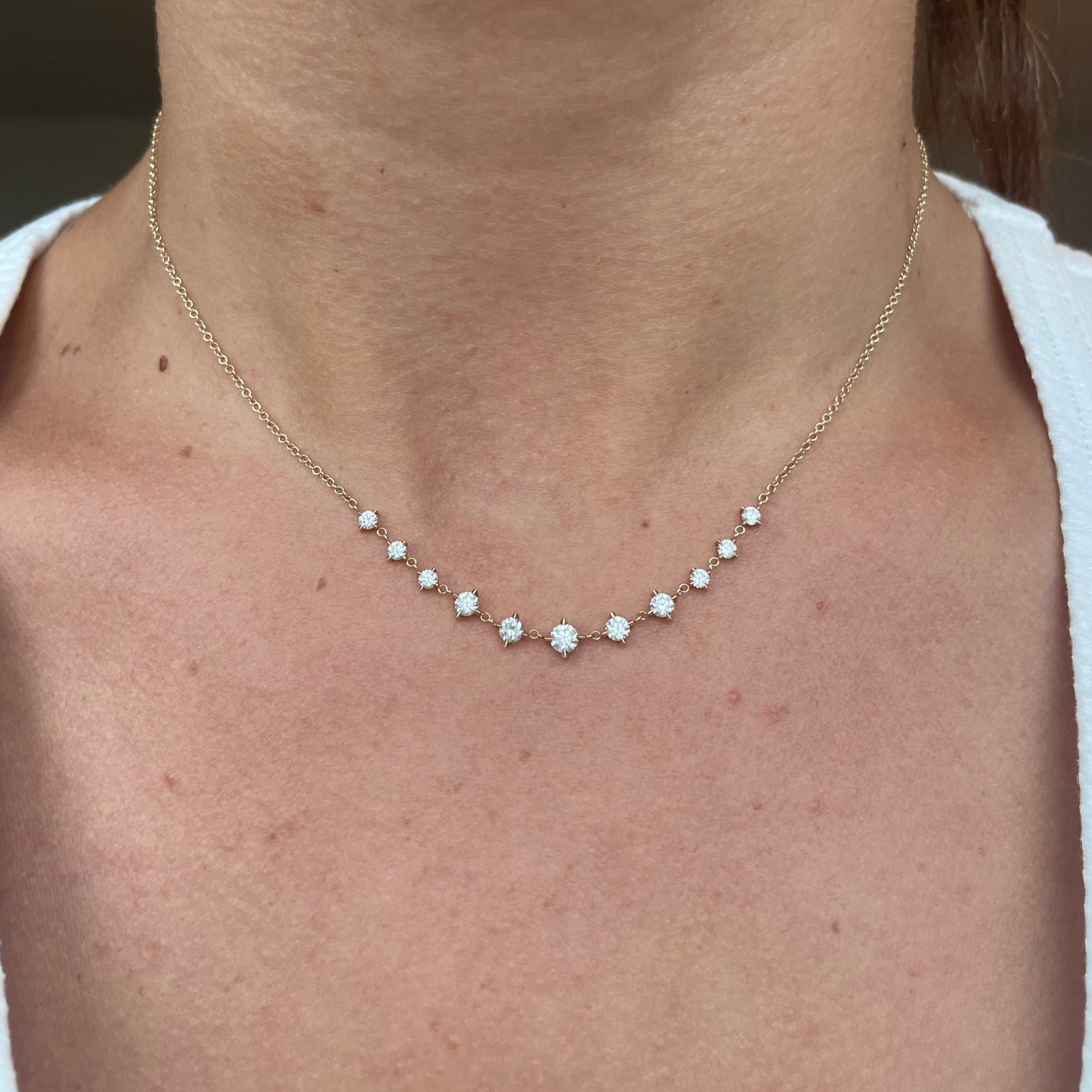 Flawless Graduated Diamond Necklace LG