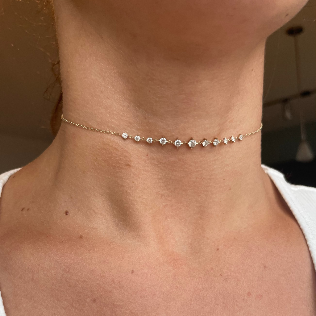 Flawless Graduated Diamond Necklace LG