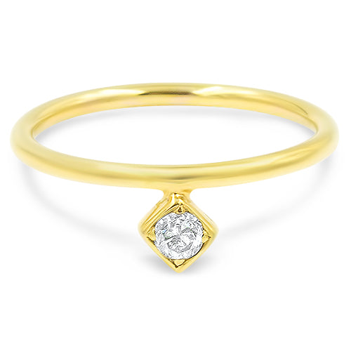Lex Single Diamond Stackable ring