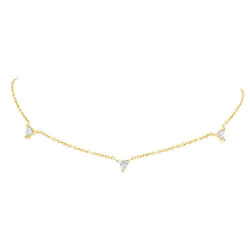 "Tri"angle Triple Diamond Necklace