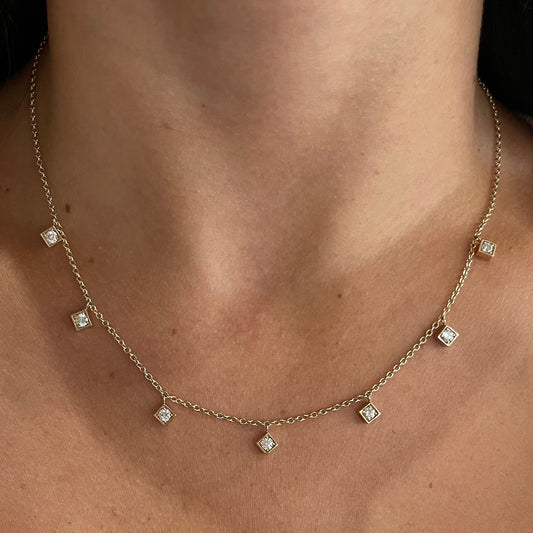 Lex Seven Diamond Motif Necklace