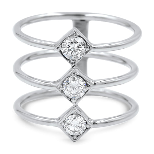 Lex Triple Diamond Bar Ring