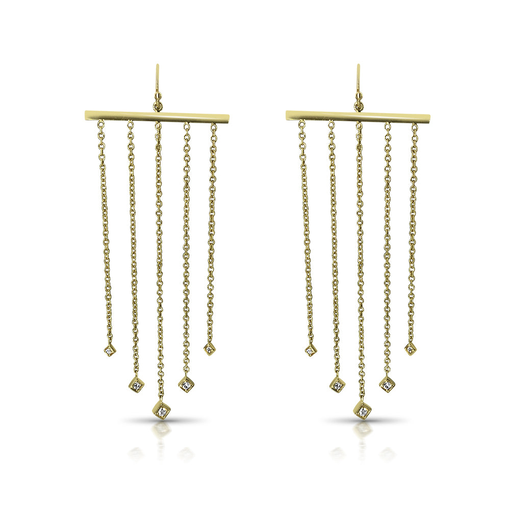 LEX Five Diamond Dangle Earrings