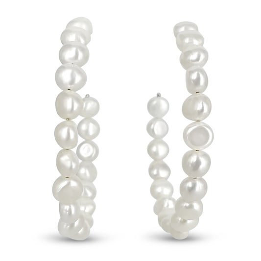 The Daniella pearl hoops