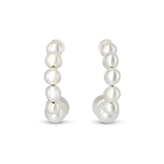 The Sophia pearl hoops