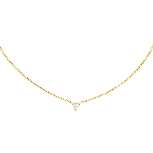 Triangle Single Diamond Necklace