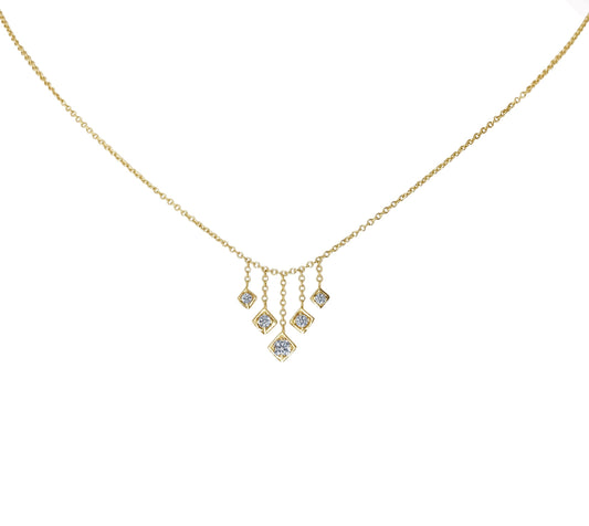 Lex Five Diamond Dangle Necklace